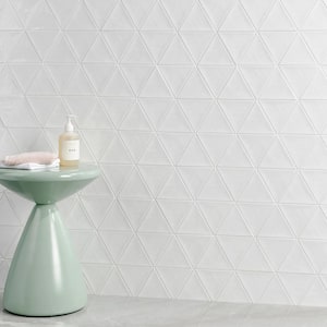 Siene Triangle White 5 in x 4 in Ceramic Wall Tile (30 Pieces/ 2.47 sq.ft./ Case)
