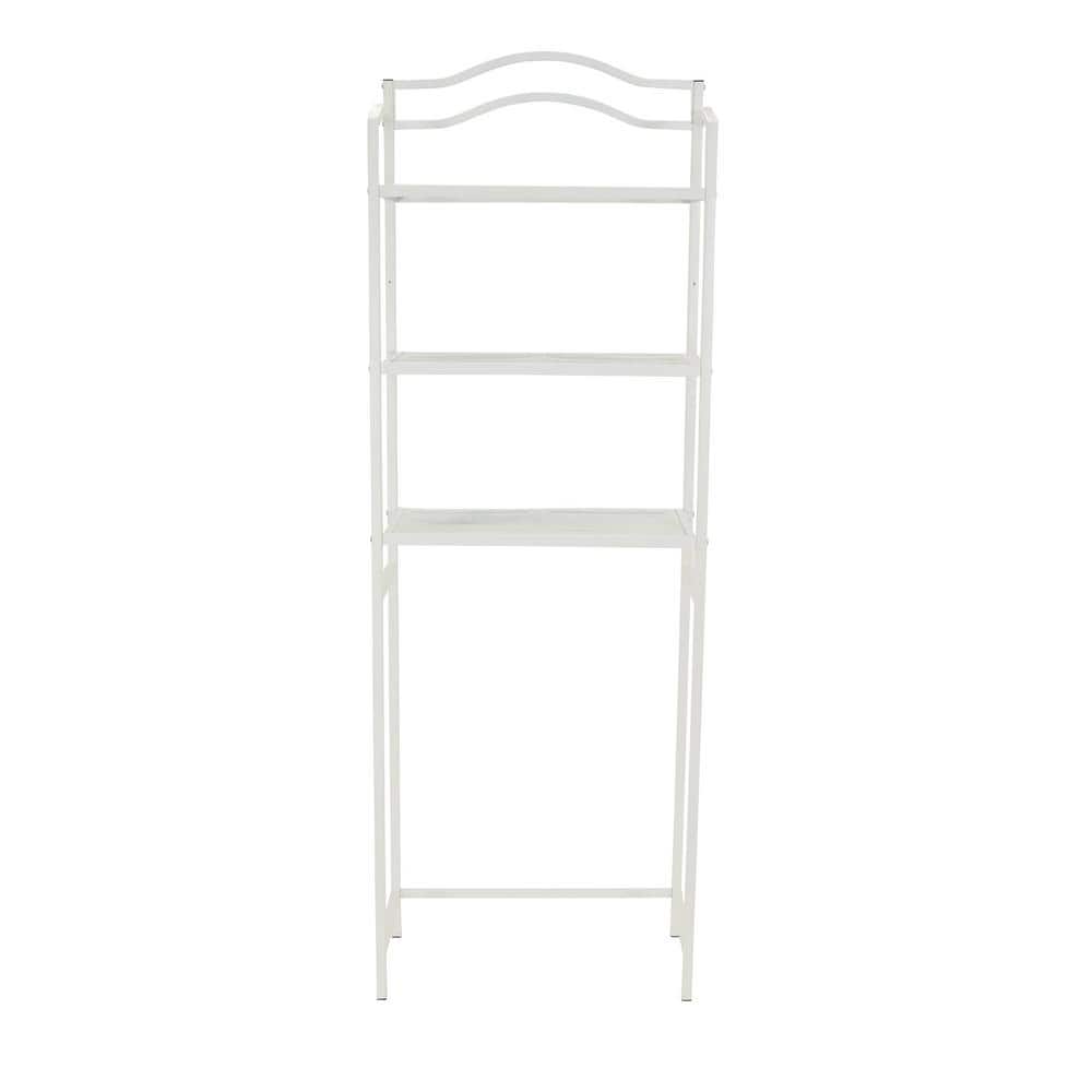 White 3-Tier Metal Over-the-Toilet Storage Rack