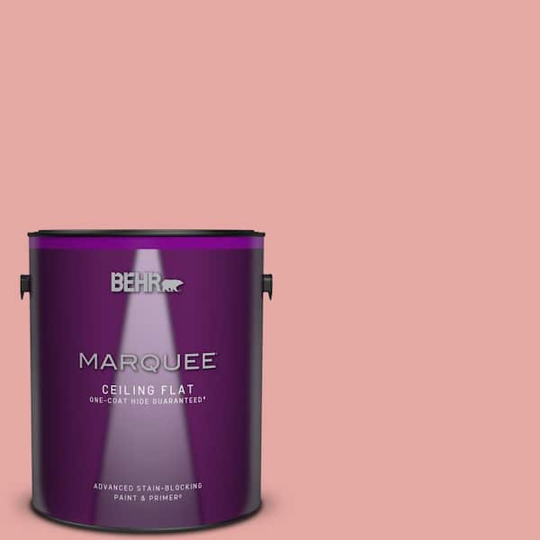 BEHR MARQUEE 1 gal. #MQ4-03 Coral Fountain One-Coat Hide Ceiling Flat Interior Paint & Primer