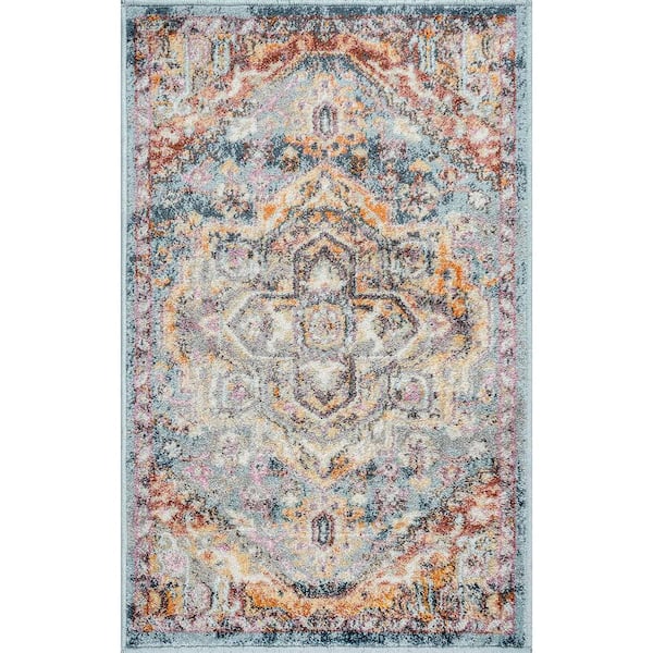 Tayse Rugs Wakefield Oriental Denim 2 ft. x 3 ft. Indoor Area Rug