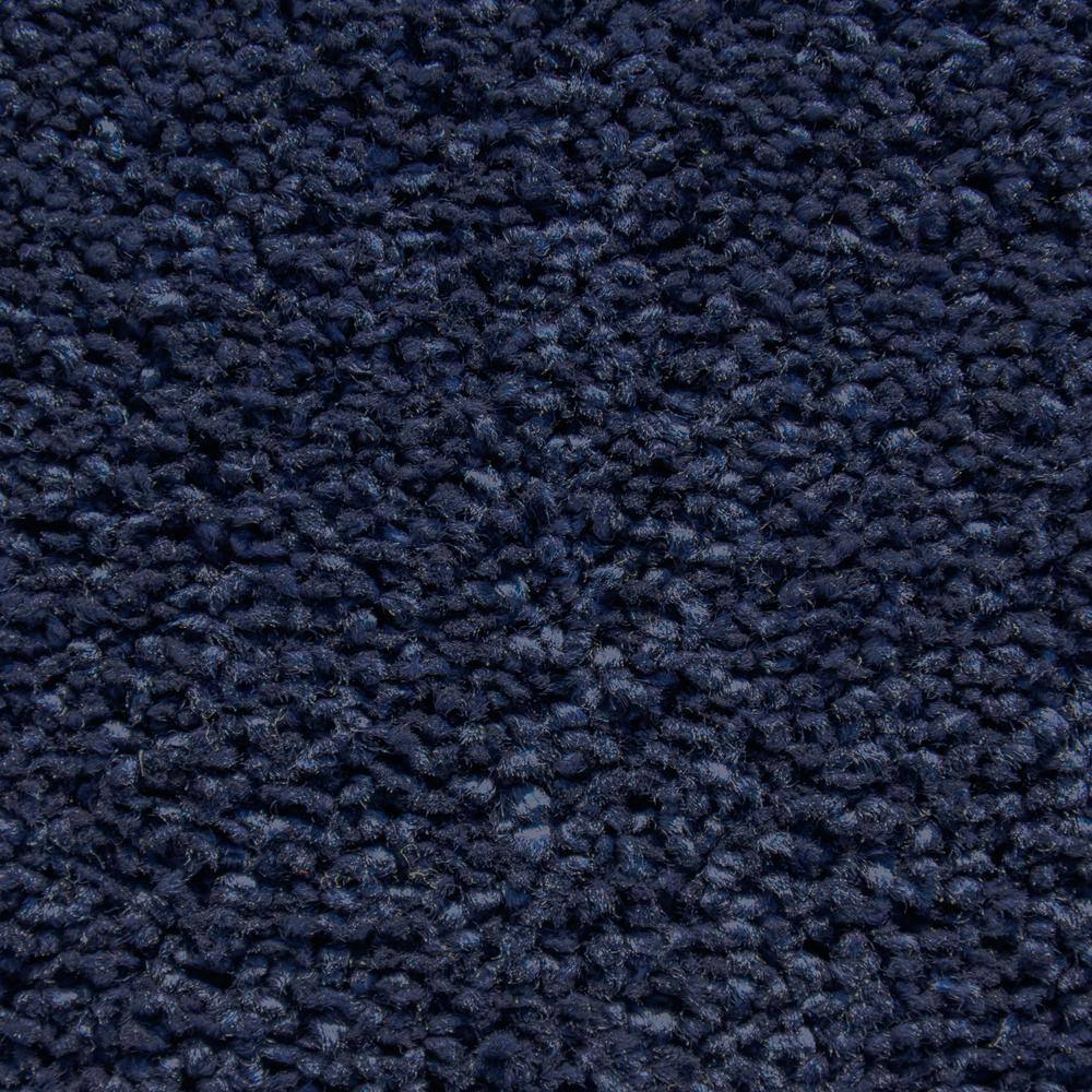 Navy Plush Polypropylene 4-Piece Bath Rug Set