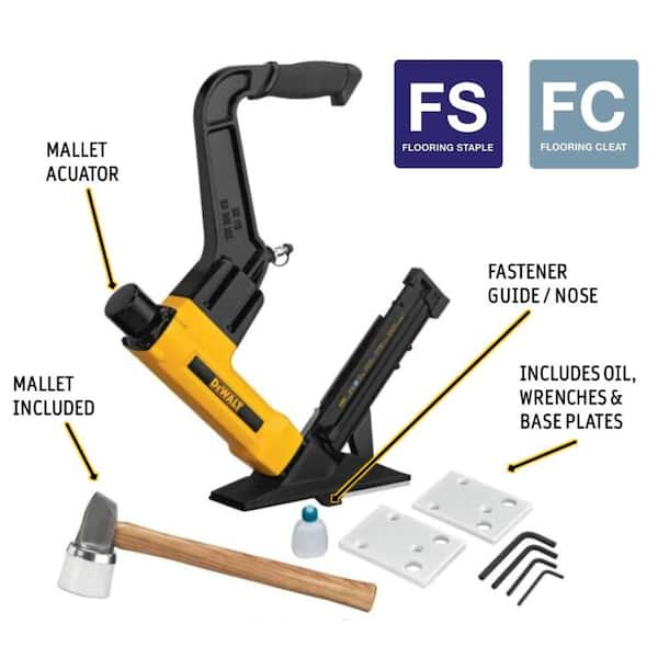 2 in 1 Pneumatic 15.5 Gauge and 16 Gauge Flooring Tool