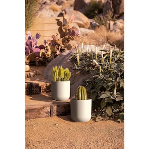 Kona 10 in. Round White Plastic Planter (2-Pack)