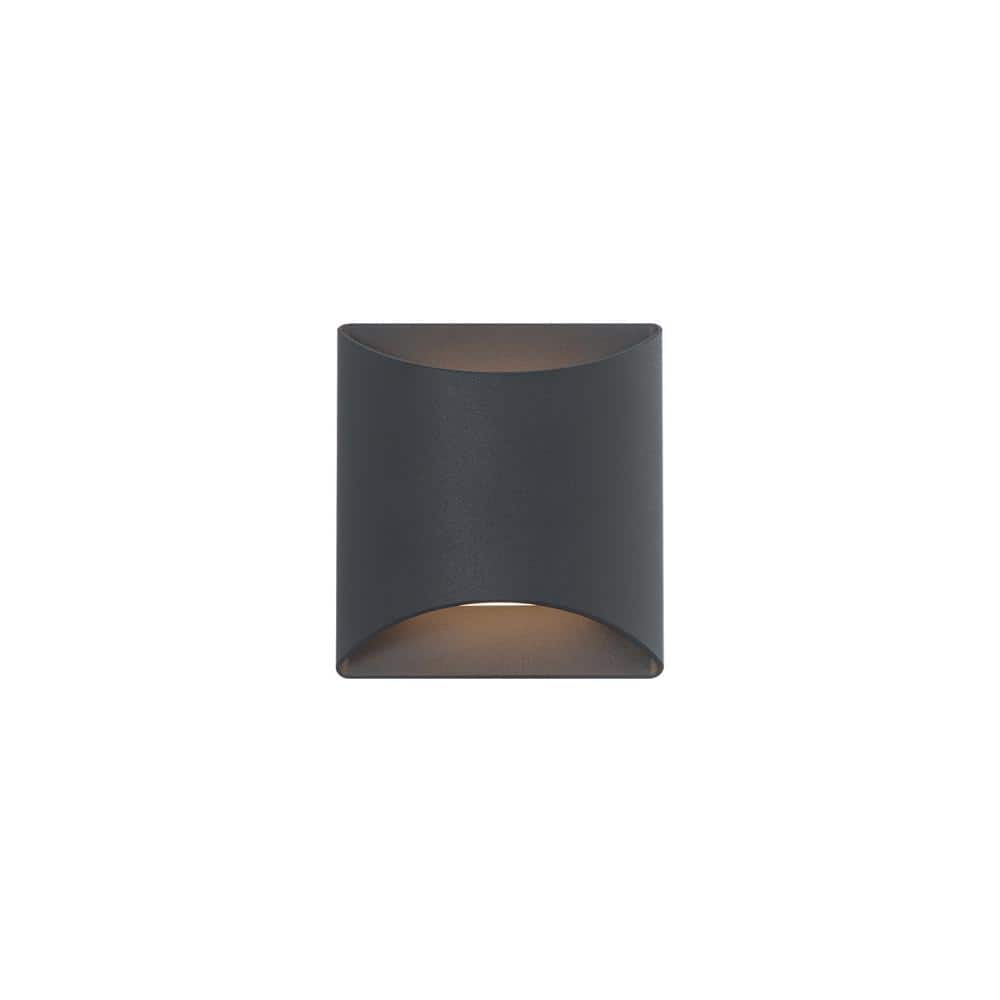 Black Dimmable LED Wall Sconce with Upward and Downward Illumination