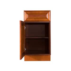 Cambridge Assembled 12x34.5x24 in. Base Cabinet with 1 Door and 1 Drawer in Chestnut