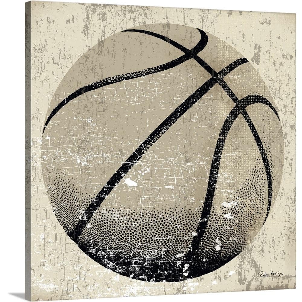 Vintage Basketball | Large Poster Print Wall Art | Great Big Canvas, image size:1000x1000