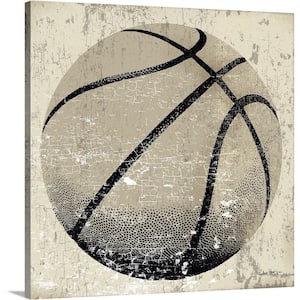 "Vintage Basketball" by Peter Horjus Canvas Wall Art