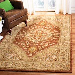 Heritage Rust/Gold 5 ft. x 8 ft. Border Area Rug