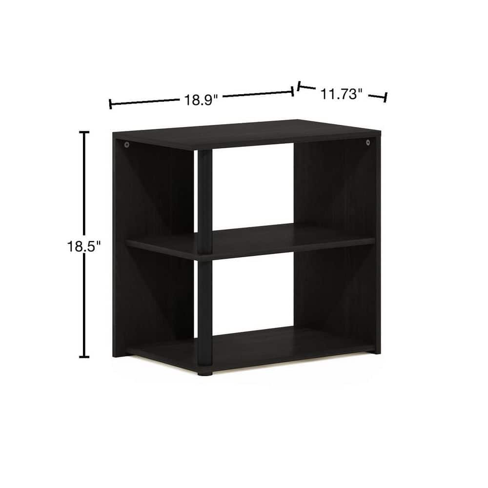 Espresso Black 2-Tier Laminated End Table
