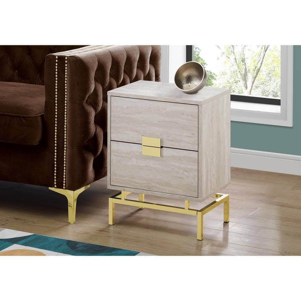 beige end tables