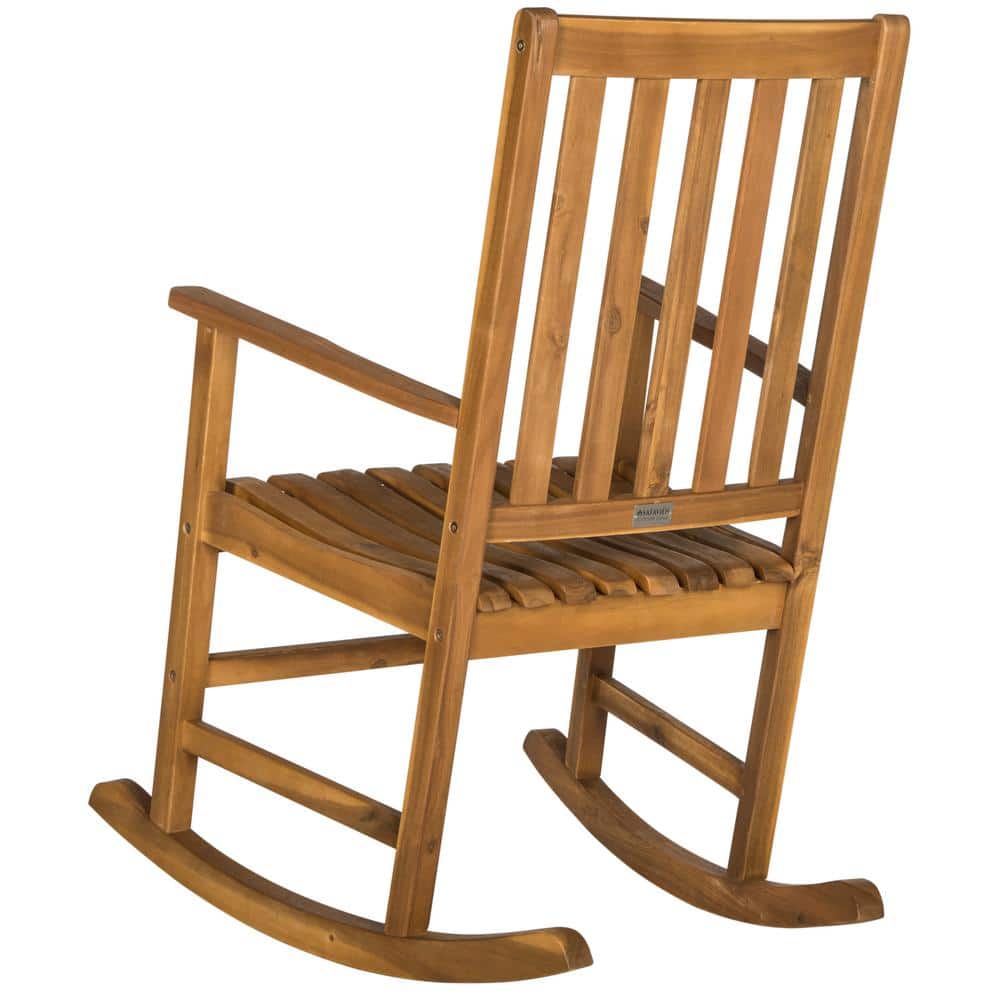 Barstow Teak Wooden Rocking Chair with Arms