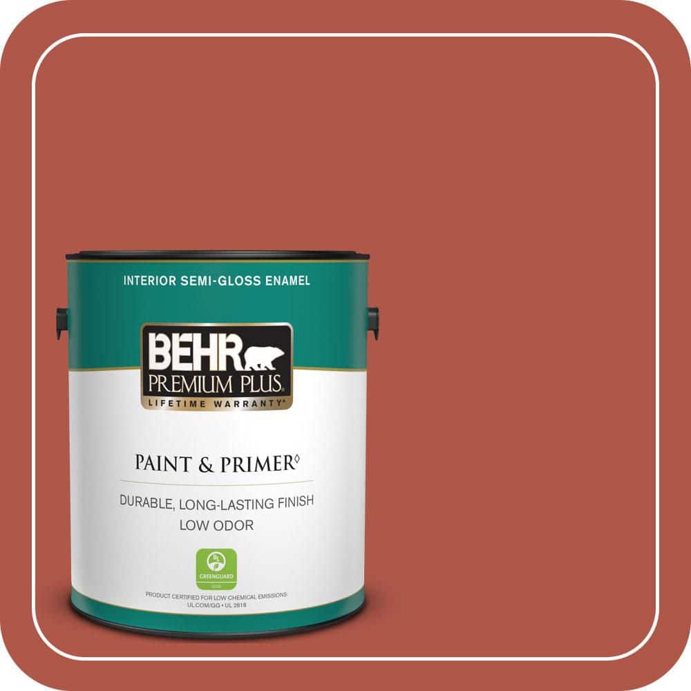 1 gal. #PPU2-14 Tibetan Orange Semi-Gloss Enamel Low Odor Interior Paint & Primer price history on PriceWatchPro