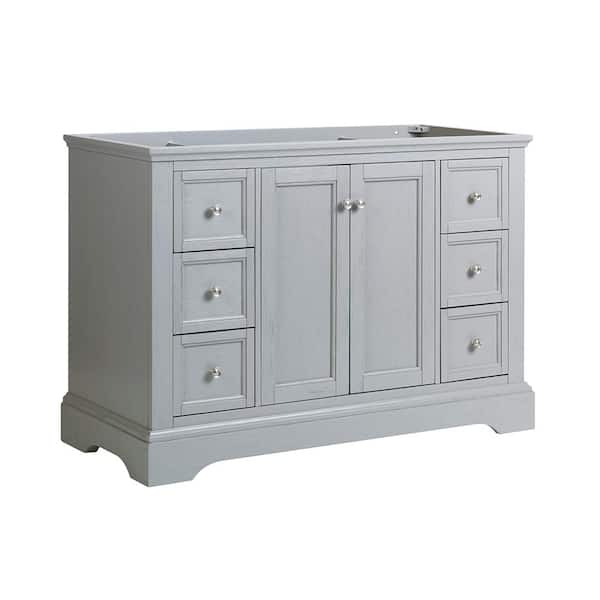 Fresca Windsor 48 in. W Traditional Bathroom Vanity in Gray Textured