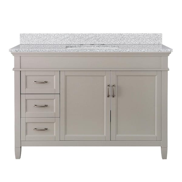 Home Decorators Collection Ashburn 49 in. Single Sink Gray Bath Vanity with Napoli Granite Top (Assembled)