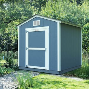 Professionally Installed Tahoe Series Columbus 8 ft. W x 8 ft. D Wood Storage Shed with Ramps 7 ft Sidewall (64 sq. ft.)