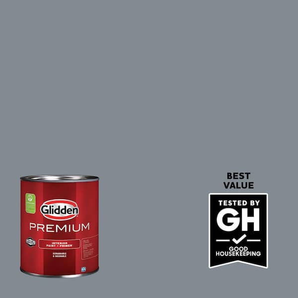 Glidden Premium 1 qt. PPG0993-5 Superhero Gray Satin Interior Latex Paint