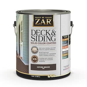 1 Gal. Oxford Brown Exterior Deck and Siding Solid Color Coating/Stain