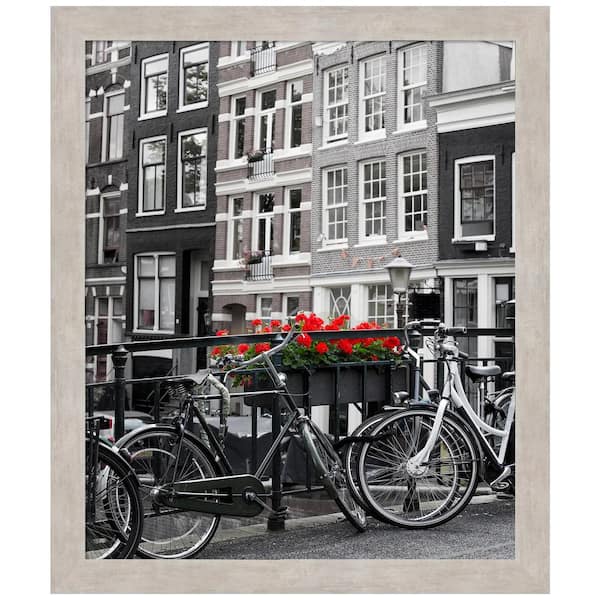 Amanti Art Marred Silver Wood Picture Frame Opening Size 20 x 24 in.