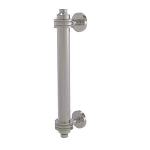 8 in. Center-to-Center Door Pull with Dotted Aents in Satin Nickel