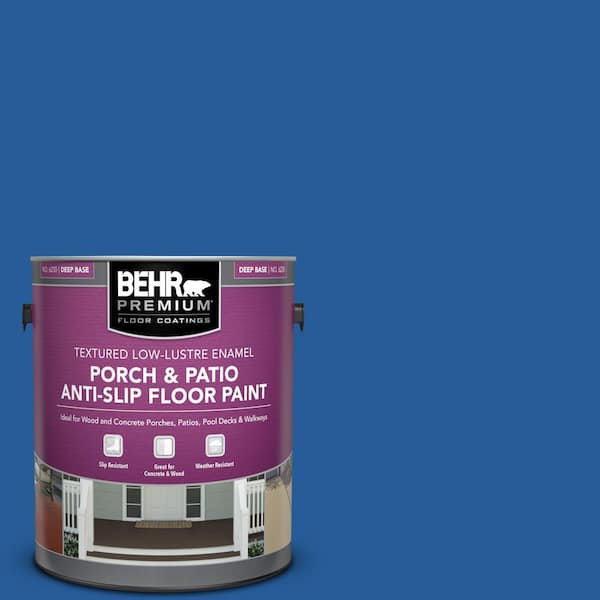 BEHR PREMIUM 1 gal. #P510-7 Beacon Blue Textured Low-Lustre Enamel Interior/Exterior Porch and Patio Anti-Slip Floor Paint