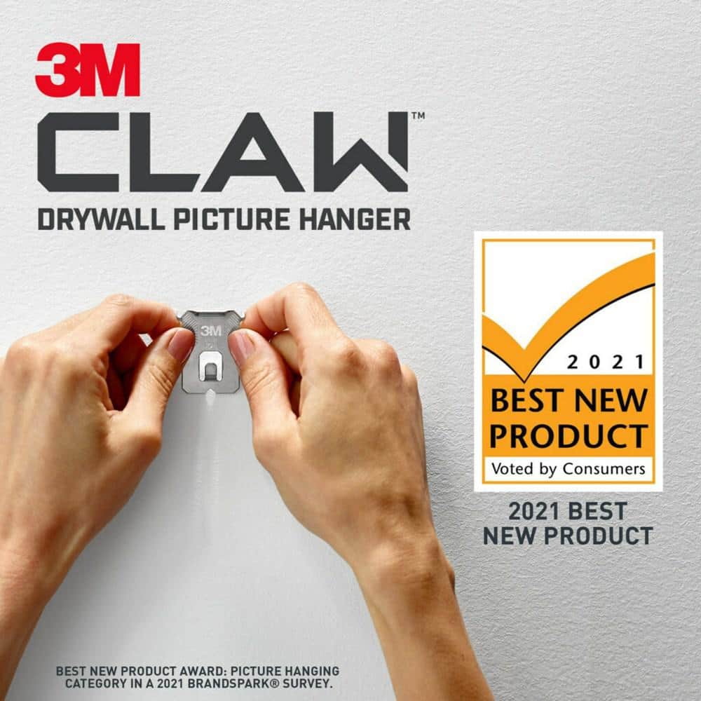 3M CLAW 25 lb Hardened Steel Drywall Picture Hanger with Spot Marker