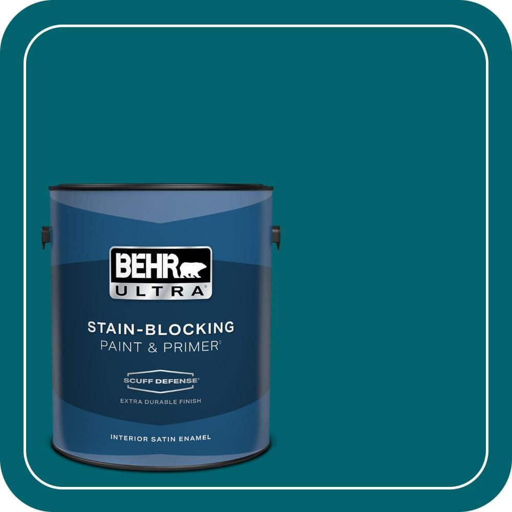 1 gal. #S-H-520 Peacock Tail Extra Durable Satin Enamel Interior Paint & Primer price history on PriceWatchPro