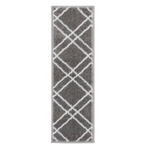 Vintage Collection Gray 9 in. x 28 in. Polypropylene Stair Tread Cover (Set of 13)