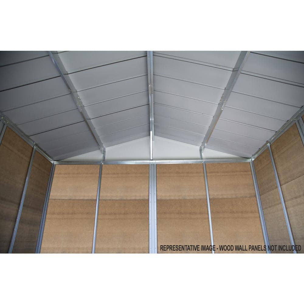 Gray Peak 8'x10' Steel-Wood Hybrid Outdoor Storage Shed Kit