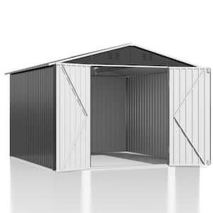 10 ft. W x 9 ft. D Metal Outdoor Storage Shed with Lockable Doors and Vents (90 sq. ft.)