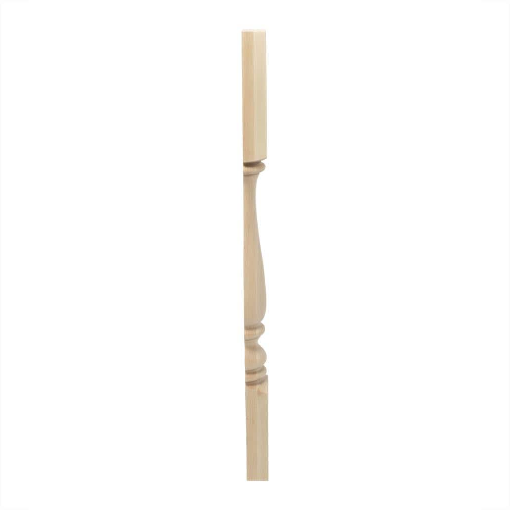 35.25" Natural Hard Maple Half Round Kitchen Island Leg