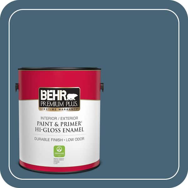 BEHR PREMIUM PLUS 1 gal. Home Decorators Collection #HDC-WR15-6 Winter Evening Hi-Gloss Enamel Interior/Exterior Paint & Primer