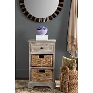Carrie Off-White Storage Side Table