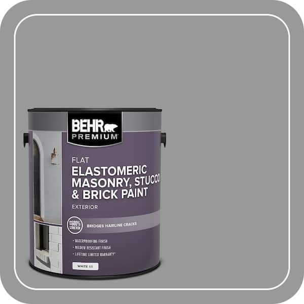 1 gal. #MS-82 Cobblestone Grey Elastomeric Masonry, Stucco and Brick Exterior Paint