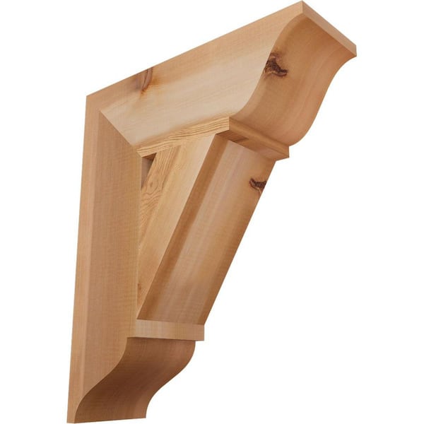 Ekena Millwork 5.5 in. x 22 in. x 18 in. Western Red Cedar Traditional Smooth Bracket