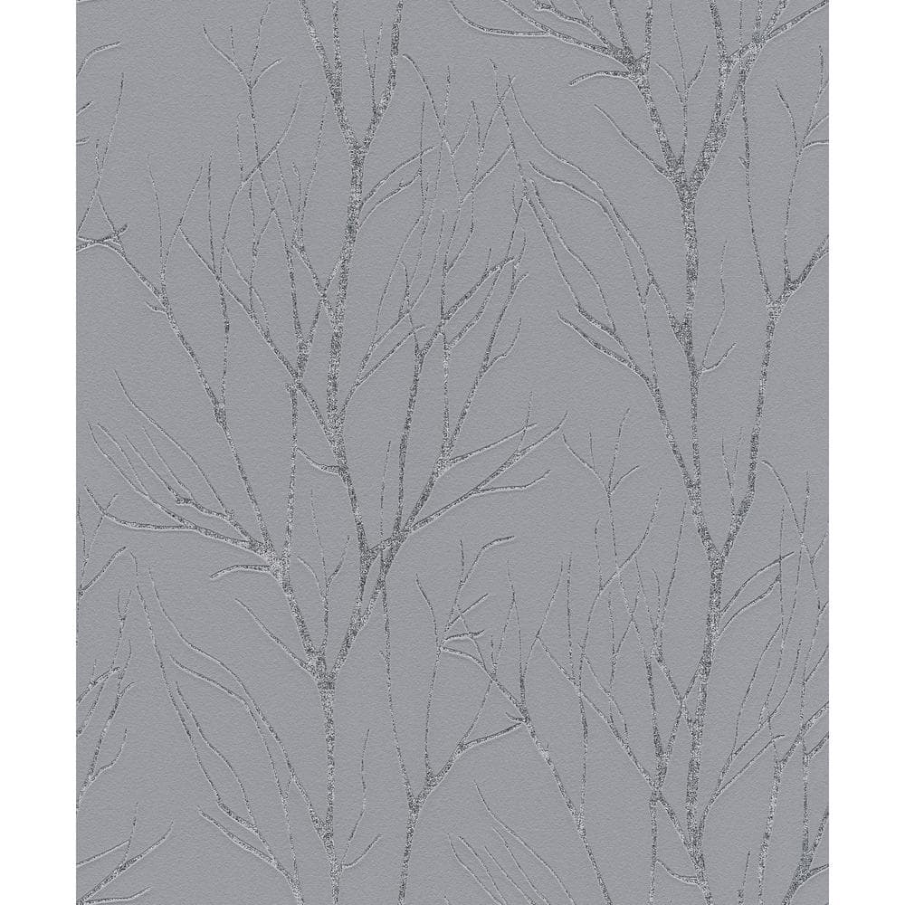 BoTanical Pewter Vinyl Peelable Roll (Covers 57.8 sq. ft.)
