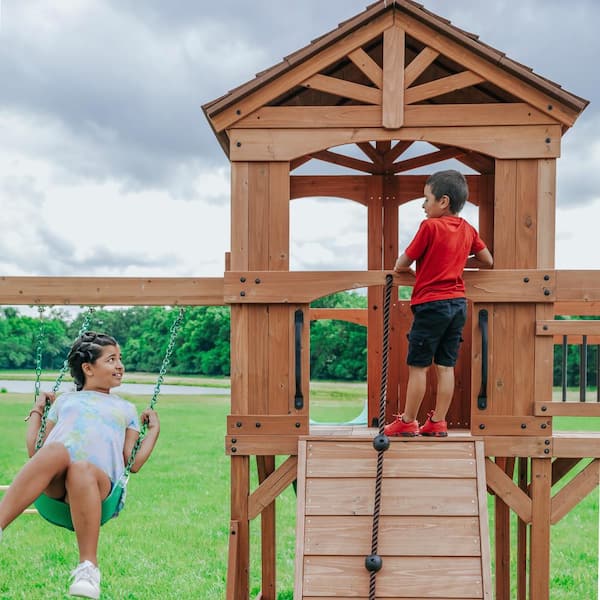 Oceanview cedar 2024 swing set