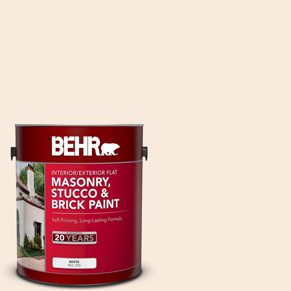 1 gal. #RD-W15 Cotton Sheets Flat Masonry, Stucco and Brick Interior/Exteri