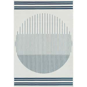 Livabliss Alfresco Mint/Off White Abstract 7 ft. x 11 ft. Indoor ...