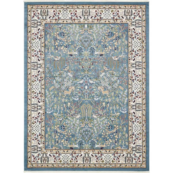 Unique Loom Narenj Bristol Blue 10' 0 x 13' 0 Area Rug