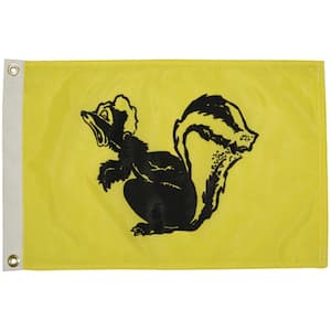 Flag 12 in. x 18 in. Nylon Glo Skunk