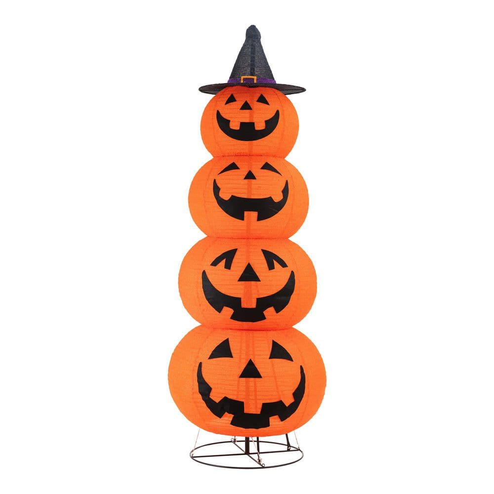 94.5 in. H Lighted Halloween 3D Foldable Fabric Jack-O-Lantern Outdoor Decor 420 Warm White LED Lights price history on PriceWatchPro