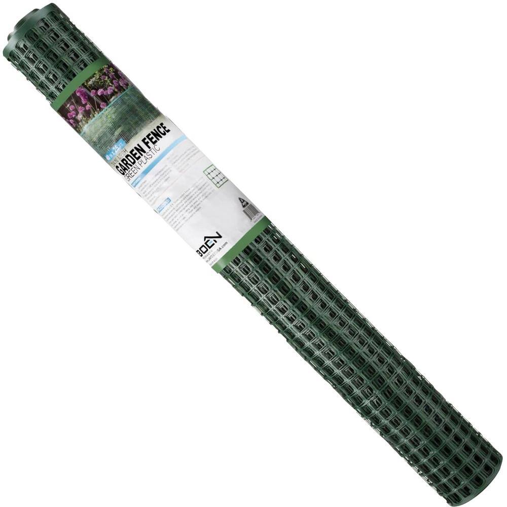 BOEN 40 in. x 25 ft. Green Plastic Garden FenceGF50001 The Home Depot