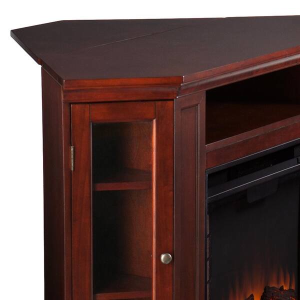 Hudson 48 in. W Convertible Media Electric Fireplace in Cherry HD90510 -  The Home Depot