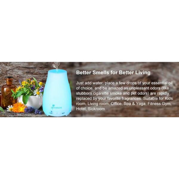 Afoxsos Essential Oil Aromatherapy Diffusers 200ML Remote Control  Ultrasonic Mist Humidifiers with 7 Color Lights, Auto Shut-Off SNPH030IN286