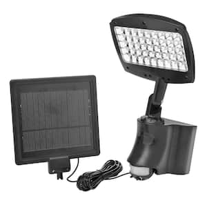 13.5-Watt 180-Degree Black Motion Activated Outdoor Integrated LED Security Flood Light with Rechargable Solar Panel