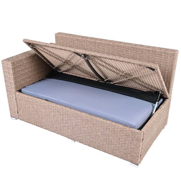 専用　BB00 Natural 6-Piece Wicker All Weather Outdoor Sectional, Patio