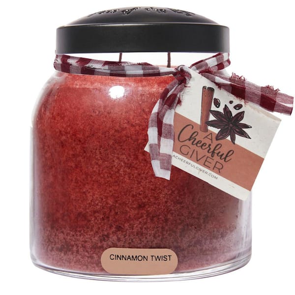 A CHEERFUL GIVER Cinnamon Twist Glass Candle