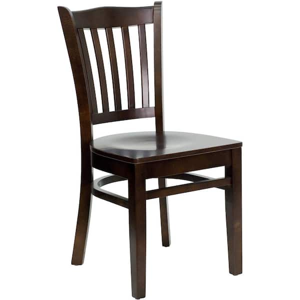 Flash Furniture Hercules Walnut Wood Seat/Walnut Wood Frame Side Chair