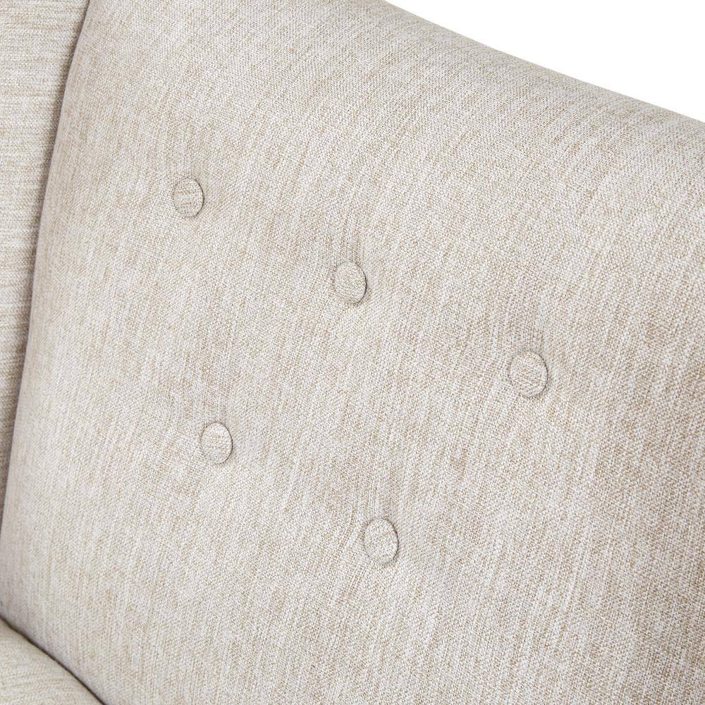 Cream and Gray Medium Wood Traditional Accent Chair
