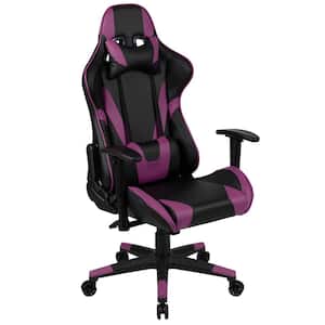 Purple Leather/Faux Leather Office/Desk Chair